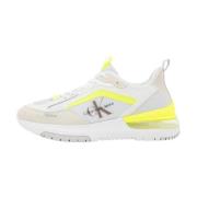Witte sneakers voor dames met fluorescerende accenten Calvin Klein , W...