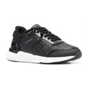 Zwarte Leren Sneakers voor Dames Calvin Klein , Black , Dames