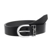 Stijlvolle Leren LoopRiem Calvin Klein , Black , Dames