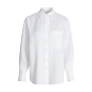 Natuurlijke Linnen Oversized Shirt Calvin Klein , White , Dames