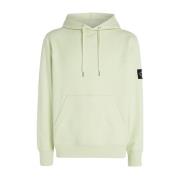 Groene Sweatshirt met Capuchon en Opgezet Logo Calvin Klein , Green , ...