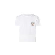 Orbit Rond Oranje Wit T-Shirt Casablanca , White , Heren