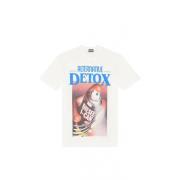 Oversized Heren T-shirt met Alternative Detox en Pure Energy Prints Di...
