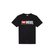 T-Shirt, Klassieke Stijl Diesel , Black , Heren