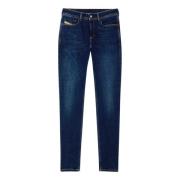 Stijlvolle Slim-Fit Denim Jeans Diesel , Blue , Heren