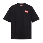‘T-Nlabel-L1’ T-shirt Diesel , Black , Heren