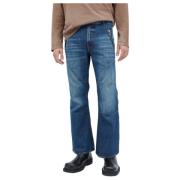 Slim-Fit Denim Jeans met Ritszakken Diesel , Blue , Heren