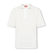 T-Vort-Megoval-D poloshirt met logo Diesel , White , Heren