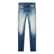 Skinny Jeans met Punk-Rock Attitude Diesel , Blue , Heren