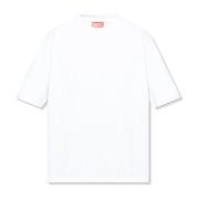 ‘T-Boggy-Megoval-D‘ T-shirt Diesel , White , Heren