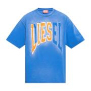 ‘T-Wash-N’ T-shirt Diesel , Blue , Heren