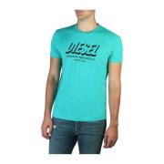 Slim Fit Ronde Hals T-Shirt Diesel , Blue , Heren