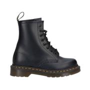 Zwarte Enkellaarzen van glad leer Dr. Martens , Black , Heren