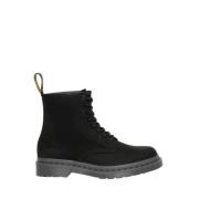 Zwarte Milled Nubuck Waterdichte Laarzen Dr. Martens , Black , Heren