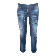 Jennifer Cropped Slim-fit Jeans Dsquared2 , Blue , Dames