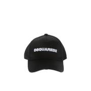 Baseball Cap met stedelijke uitstraling Dsquared2 , Black , Heren