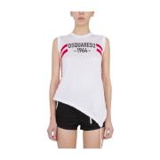 Coulisse Mouwloze Top Dsquared2 , White , Dames