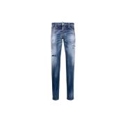 Slim-fit Jeans - Blauw, Maat 44 Dsquared2 , Blue , Heren