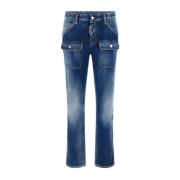 Stijlvolle Comfortabele Straight Jeans Dsquared2 , Blue , Dames
