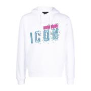 Coole Heren Hoodie - Be Icon Cool Dsquared2 , White , Heren