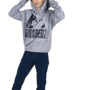 Gezellige en stijlvolle Canada Flower Hoodie Dsquared2 , Gray , Heren