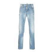 Italiaanse Slim-Fit Jeans Dsquared2 , Blue , Heren