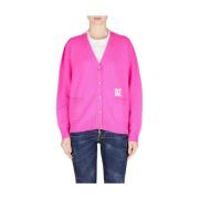 Fuchsia Contrast Cardigan Dsquared2 , Pink , Dames