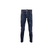 Slim-fit Denim Jeans met Studs Dsquared2 , Blue , Heren