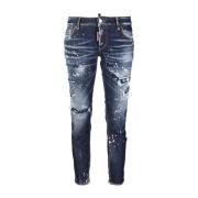 Hoge kwaliteit rechte jeans voor vrouwen Dsquared2 , Blue , Dames