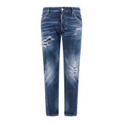 Trendy Ripped Slim-Fit Jeans Dsquared2 , Blue , Heren