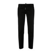 Icon Skinny Cropped Jeans Dsquared2 , Black , Dames