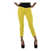Vibrant Yellow Capri Slim-fit Jeans Dsquared2 , Yellow , Dames