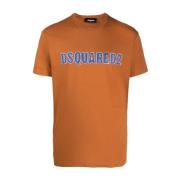 Casual Upgrade T-Shirt voor Heren Dsquared2 , Orange , Heren