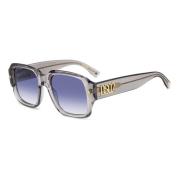 Grijze D2 Zonnebril met Blauw Shaded Lenzen Dsquared2 , Gray , Unisex