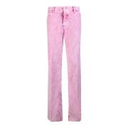 Velvet Corduroy Tie-Dye Roadie Jeans Dsquared2 , Pink , Heren