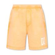 Katoenen shorts met logo Dsquared2 , Yellow , Heren