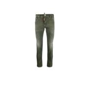 Skater Jeans met verfspatten Dsquared2 , Green , Heren