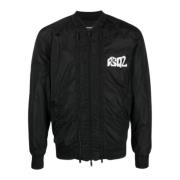 Zwarte streetwear jas geïnspireerd door Bob Marley Dsquared2 , Black ,...