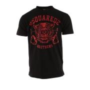 Heren Zwart Cigarette Fit T-shirt Dsquared2 , Black , Heren