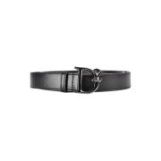 Leren Riem met Metalen Gesp Dsquared2 , Black , Heren