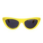 Stoere Vintage Cat-Eye Zonnebril Dsquared2 , Yellow , Dames