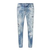 Slim-fit Cropped Denim Jeans Dsquared2 , Blue , Heren
