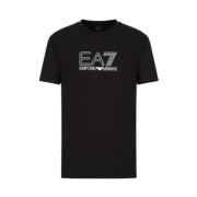Zwart EA7 T-Shirt, Regular Fit Emporio Armani , Black , Heren