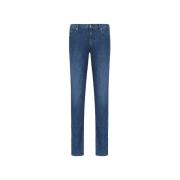 Blauwe Slim-Fit Jeans voor Heren Emporio Armani , Blue , Heren