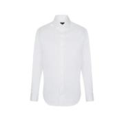 Katoenen Poplin Semi-Franse Kraag Overhemd Emporio Armani , White , He...
