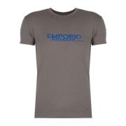 Aansluitend Ronde Hals T-shirt Emporio Armani , Gray , Heren