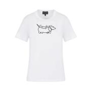 Crew Neck T-Shirt Emporio Armani , White , Dames
