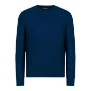 Lichtblauwe Pullovers Emporio Armani , Blue , Heren