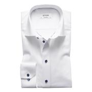 Signature Twill Overhemd Eton , White , Heren