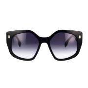 Oversized vierkante zonnebril met blauwverloop lenzen Fendi , Black , ...